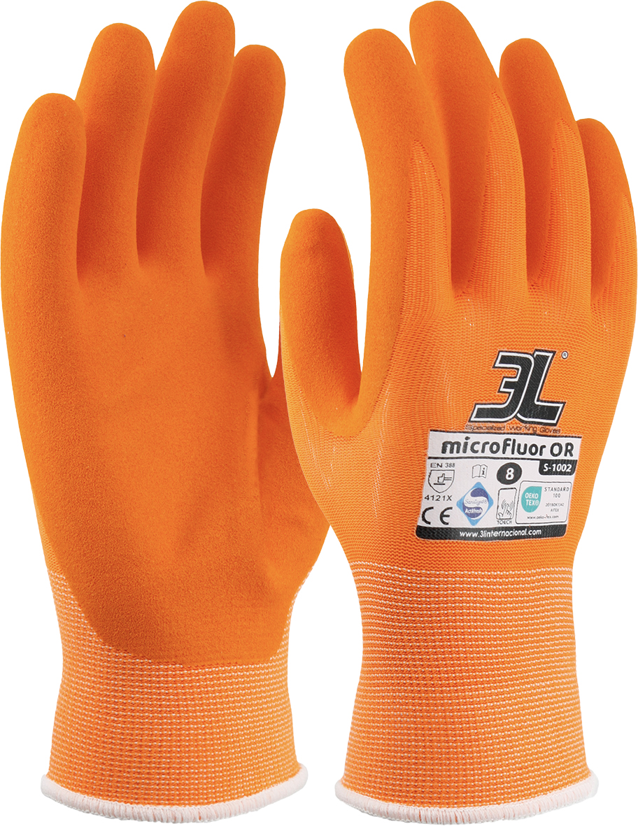 GUANTE NIT.MICROFLUOR OR S1002 T07 NARAN
