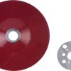 Plato plano rojo acabado 115 mm