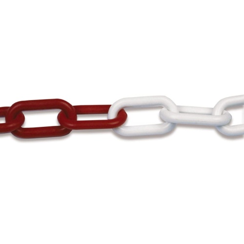 Cadena plástico 30260 8x49mm 25m rojo/blanco