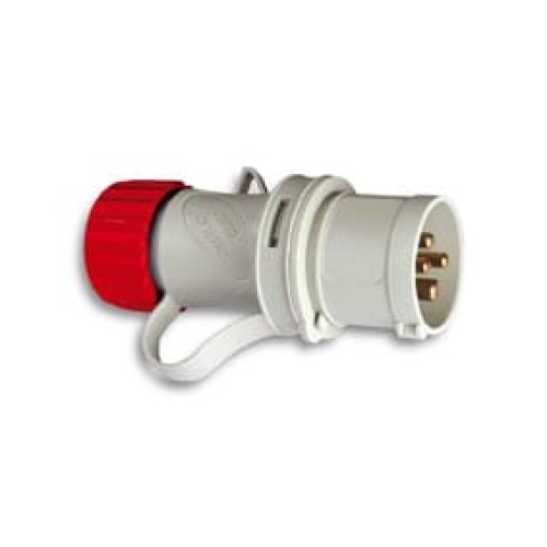 Clavija cetac 3p+n+t 380v 16a rojo