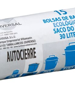 Bolsa basura autocierre 7055 30l 55x55cm 15ud