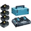 MAKITA 198091-4 18V Li-Ion Set de baterias (4x 6,0Ah) + cargador duo en Mbox