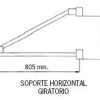 Ac. soporte horizontal giratorio  