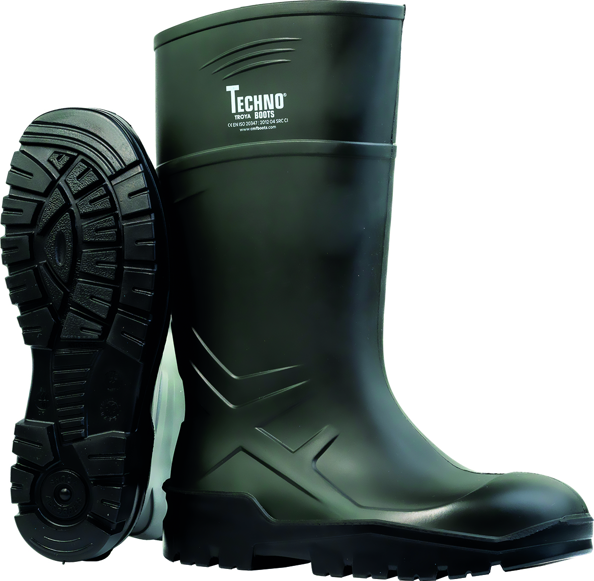 BOTA TROYA NO EPI PU T-40 VERDE/NEGRO