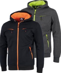 Chaqueta workshell s9482 s negro/naranja