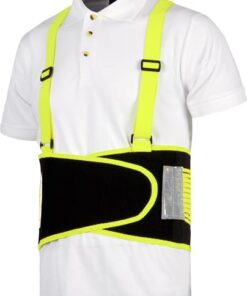 Faja con tirantes alta visibilidad wfa305 xxl negro/amarillo