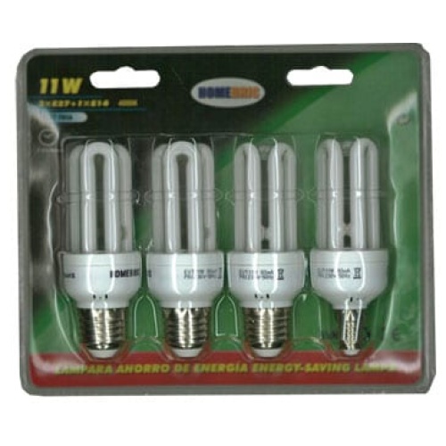 Lámpara ahorro pack-4 t3 3u gbm5318 11w