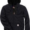 CARHARTT Sudadera LOOSE FIT Capucha y Cremallera E.K122 Negra T-XL