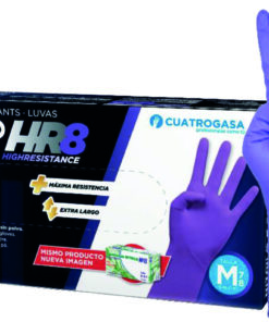 Guante HR 8 T-M desechable nitrilo morado caja 50 uds