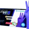 Guante HR 8 T-L desechable nitrilo morado caja 50 uds