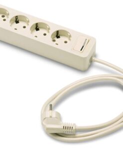Base tt con interruptor 4 tomas