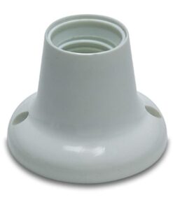 Portalámpara blanco zocalo recto