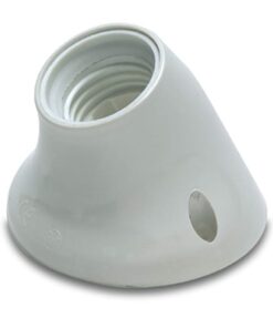 Portalámpara blanco zocalo curvo