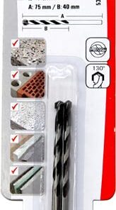 Broca widia extra 2 unidades 04x075 blister 2ud