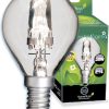 Lámpara eco halógena esferica clara e14 28w(40w) 350lm