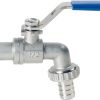 Grifo curvo manguera inox 1/2"x3/4"