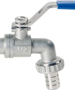 Grifo curvo manguera inox 1/2"x3/4"