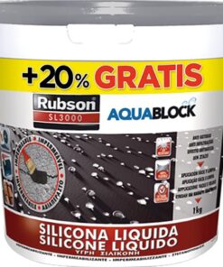 Silicona líquida aquablock 1,2kg gris