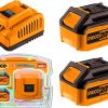 KIT CARGADOR+2 BATERIAS 20V 4AH