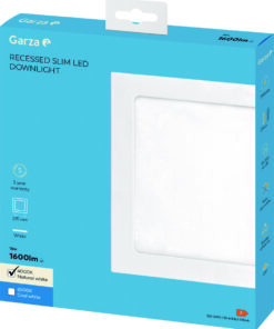DOWNLIGHT CUAD 225MM 18W 1600LM 6500K BL