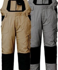 Pantalón peto stretch 8735c s beige/negro