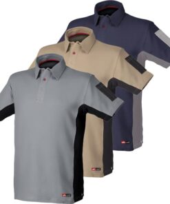 Polo stretch 8170 xl azul/gris