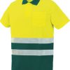 Polo alta visibilidad 8584av l verde/amarillo