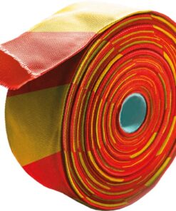 PONSA CINTA SEÑALIZACION TUBULAR 60MMX10M ROJO/AMARILLO