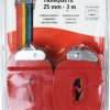 TRINQUETE HEBILLA 250KG 3M 25MM BL.2U