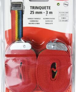 TRINQUETE HEBILLA 250KG 3M 25MM BL.2U