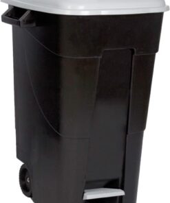 Contenedor eco con pedal 120l tapa gris