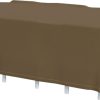 Funda mesa rectangular + 8 sillas 325x205x90 marron