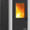 Estufa pellet linz s acero blanco 8,7kw