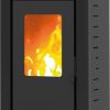 Estufa pellet wien s acero negro 12kw