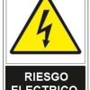 Señal advertencia peligro riesgo eléctrico 400x300mm