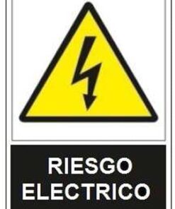 Señal advertencia peligro riesgo eléctrico 400x300mm