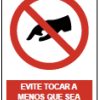 SEÑAL SEG."EVITE TOCAR..."SP976 40X30CM