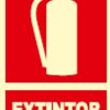 Señal fotolumiscente clase b extintor 297x210mm