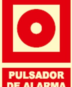 Señal fotolumiscente clase b pulsador de alarma 297x210mm