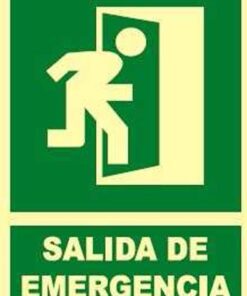 Señal fotolumiscente clase b salida emergencia ev047 297x210mm