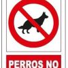 Señal prohibido perros no 400x300mm