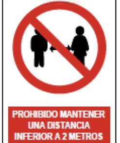 SEÑAL PROHIBIDO DIST.INF.2M SP975 40X30