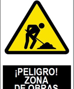 SEÑAL PELIGRO ZONA DE OBRAS SA1042 40X30