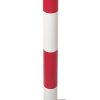 POSTE PVC ROJO/BCO 4X90CM C/BASE 102