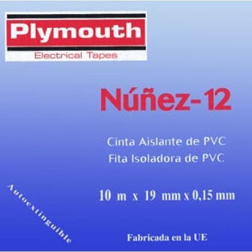 Cinta aislante pvc 20mx25mm blanco