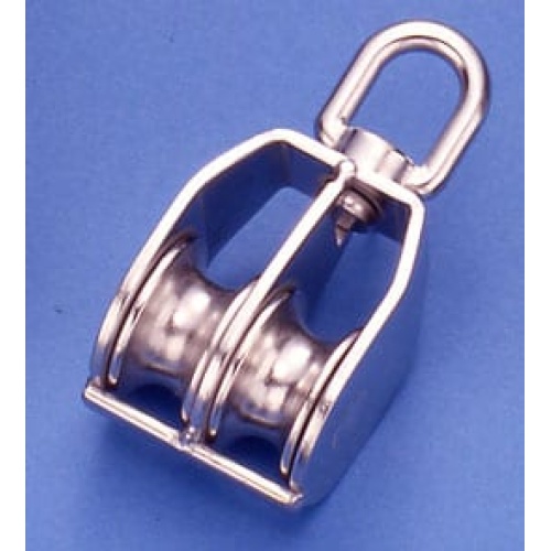 Polea inox doble giratoria  32mm