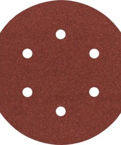 Lija disco 6 perforaciones con velcro c430 150mm g120 bl5