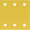 Lija rectangular 14 perforaciones con velcro 115x230mm g080 bl50