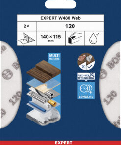 LIJA REC.EXPERT W480 115X140MM G240 BL2