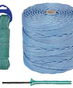 Bobina cuerda bicolor  4mm/25m verde/blanco